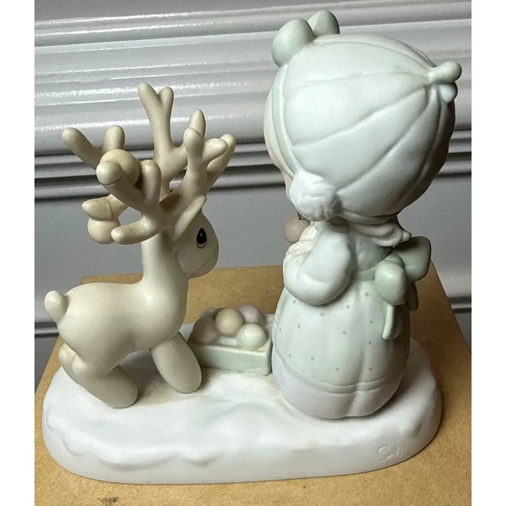 Precious Moments Merry Christmas Deer 522317 Enesco 1989 Box Sam Butcher
